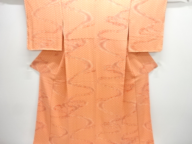 JAPANESE KIMONO / UNUSED KOMON / CHIRIMEN / FOLDING FAN 